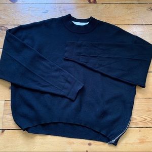 ZARA oversized zipper side sweater